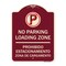Signmission Loading Zone Prohibido Estacionamiento Zona De Cargamento Heavy-Gauge Alum, 24" x 18", BU-1824-23883 A-DES-BU-1824-23883 - alternate 1